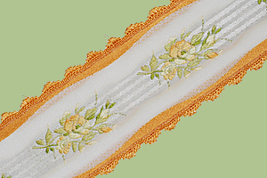 French Vitage Floral Ribbon