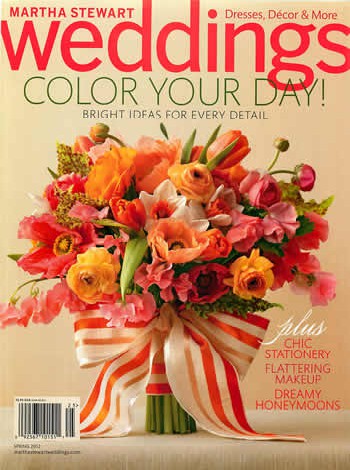 Hendler's Ribbon on Cover of Martha Stewart Weddings Spring 2012