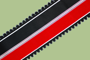 French Vintage Velvet and Satin Striped Ribbon
